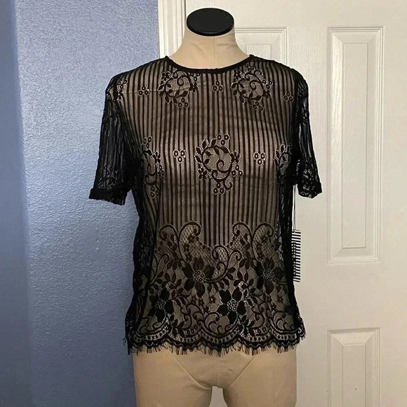Black Lace Top​​​​ - Picture 3 of 8
